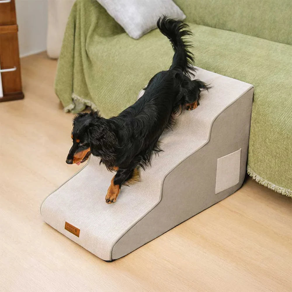 Escalones para mascotas de esponja desmontable antideslizante extra anchos de chenilla - SafeRamp