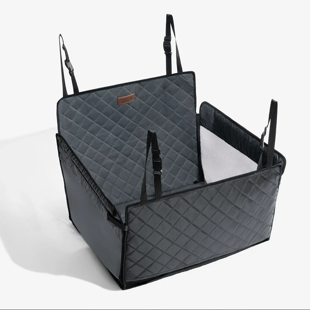Funda para asiento de automóvil para perros de lujo de cuero sintético repelente al agua - RideProtector
