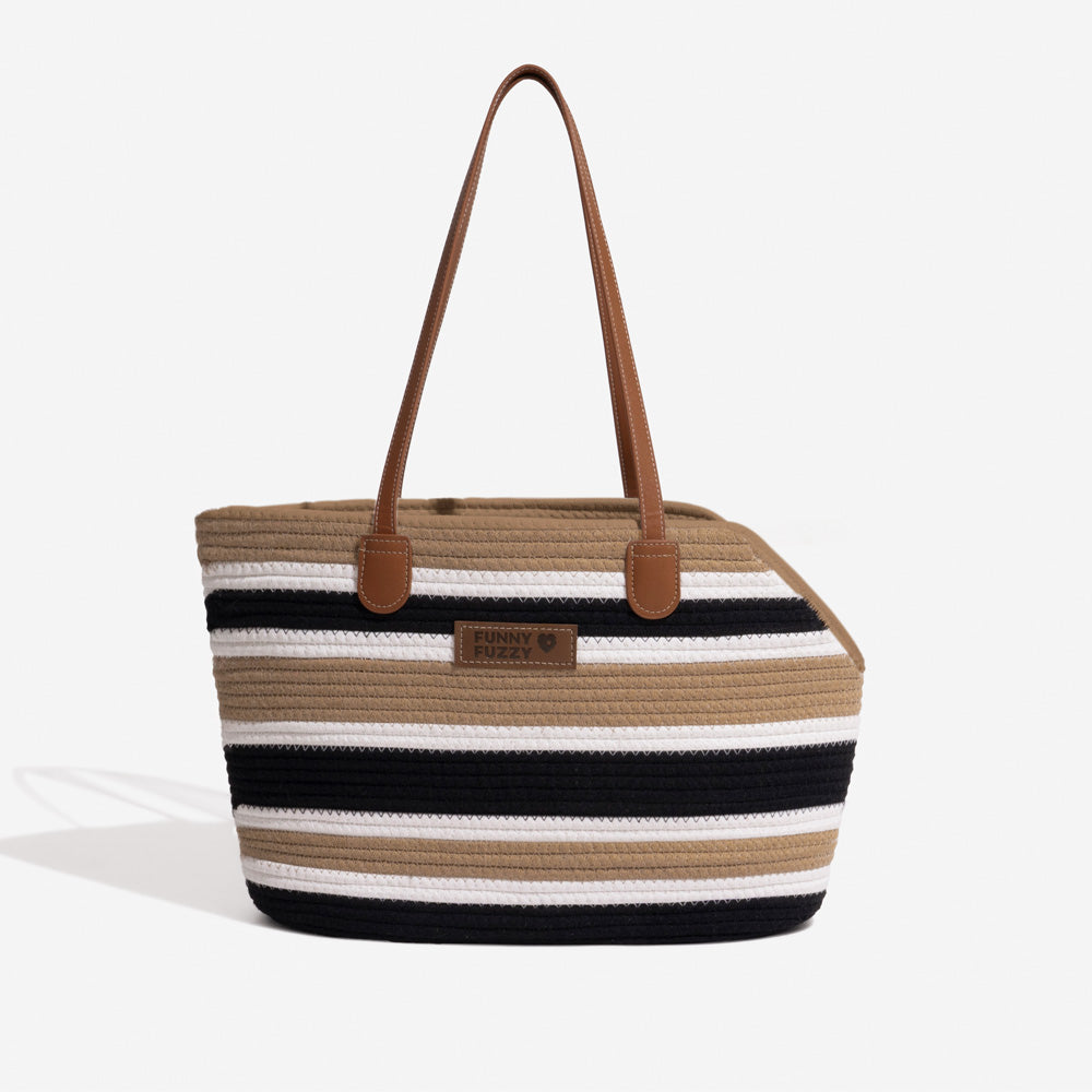 Bolsa de playa de algodón ligero de algodón liviano hecho a mano- Vacaciones de verano