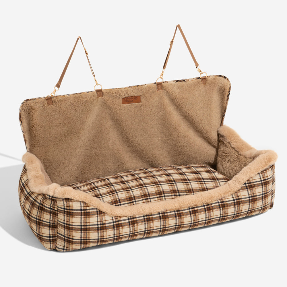 Gran clásico y esponjoso refuerzo para perros asiento para perros segura