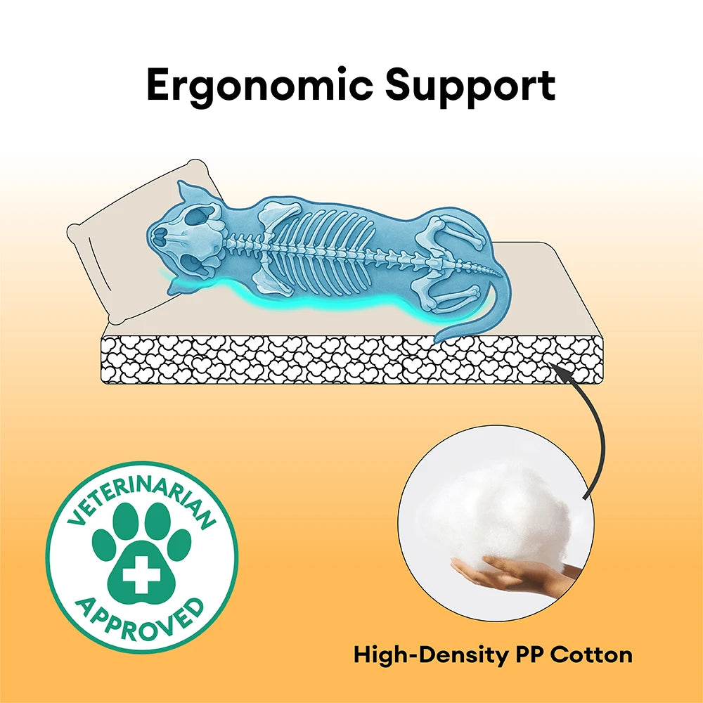 Comfy Plush Biscuit-Inspired Calming Dog Bed with Pillow – SweetNap