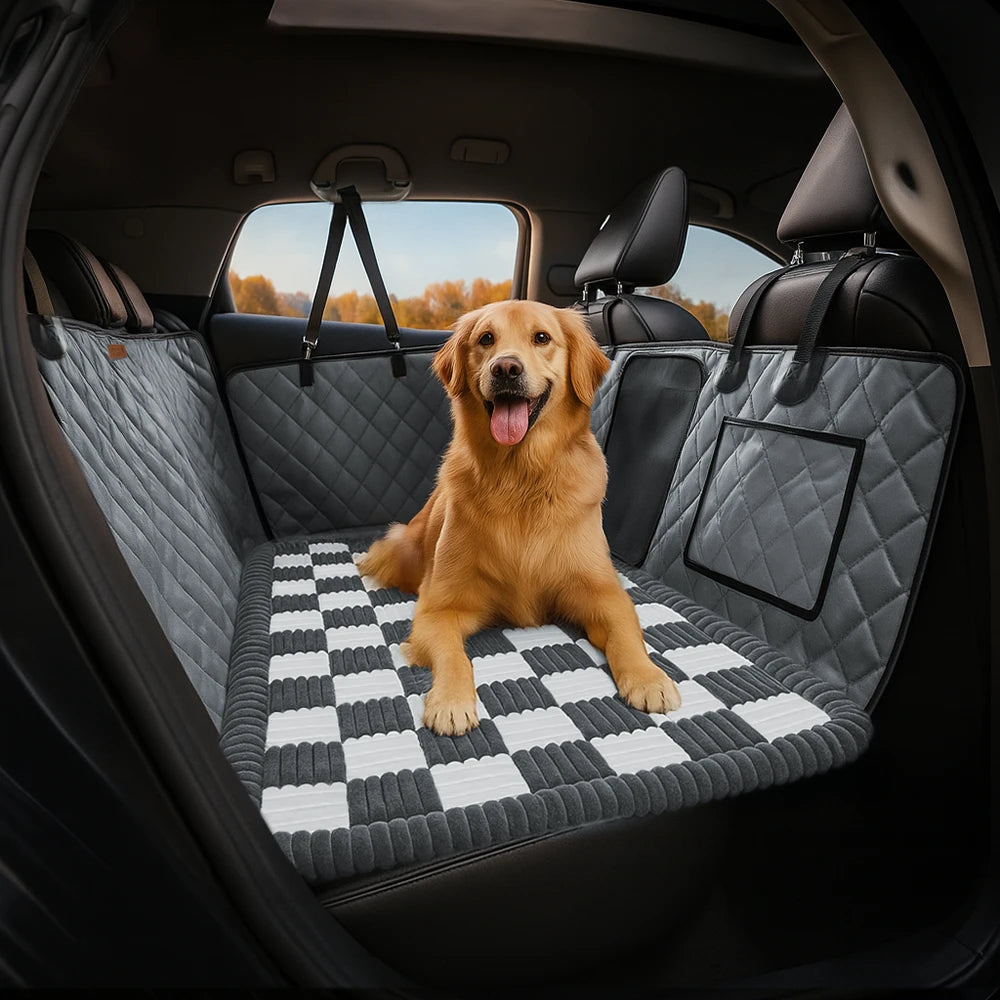 Cubierta de asiento de auto para hamacas para perros de cuero de cuero de piel sintética - Propsector de paseos