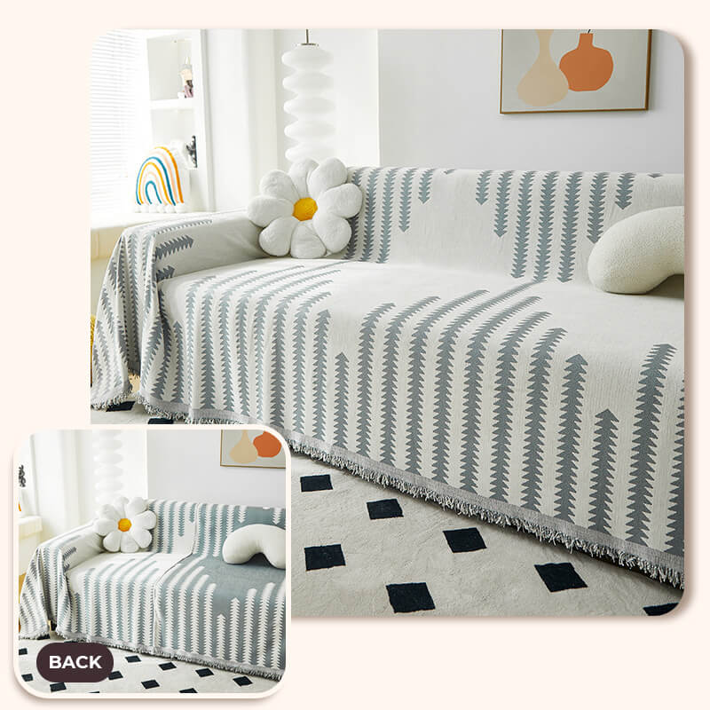 Cubierta del sofá de decoración del hogar anti-sorteo de tela chenille para todas las sábanas