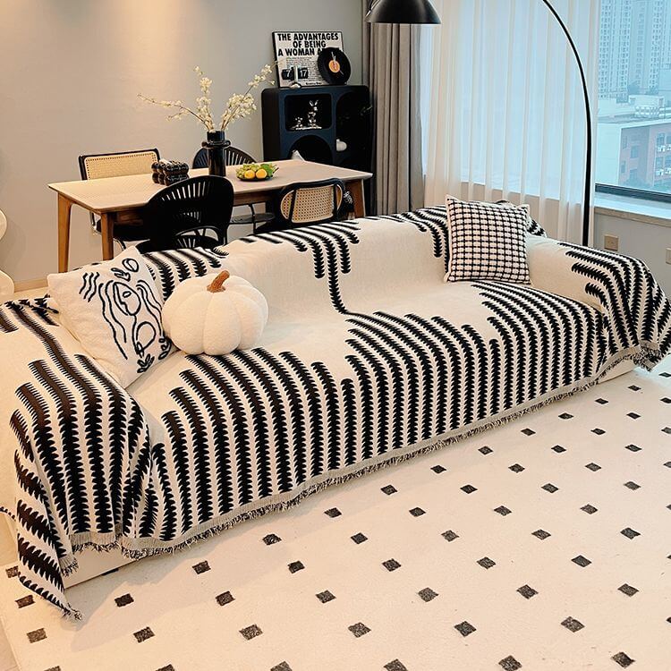 Cubierta del sofá de decoración del hogar anti-sorteo de tela chenille para todas las sábanas
