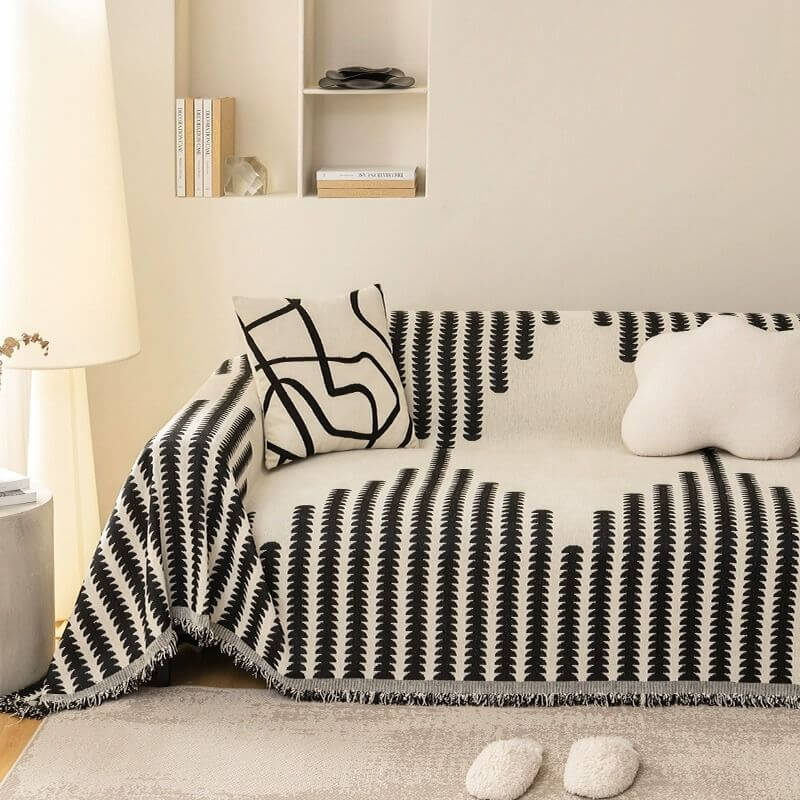 Cubierta del sofá de decoración del hogar anti-sorteo de tela chenille para todas las sábanas