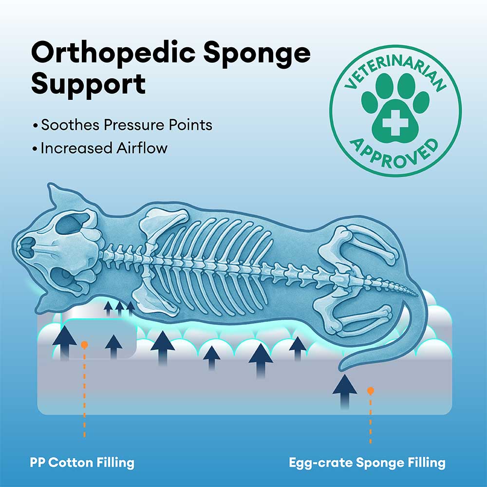 Anti-ansiedad con soporte de esponja cama para perros dormido profundo