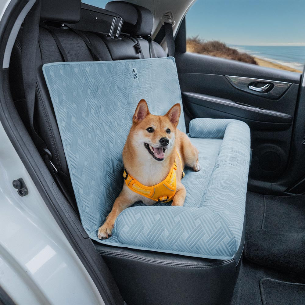 Cojín de viaje refrigerante para perro grande con seguridad para el asiento trasero del automóvil - Chill Rover