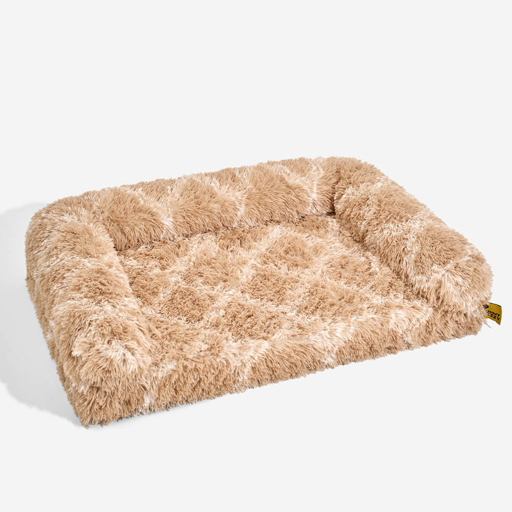 Sofá cama ortopédico para gatos con diseño de cuadros clásico - Comodidad acogedora