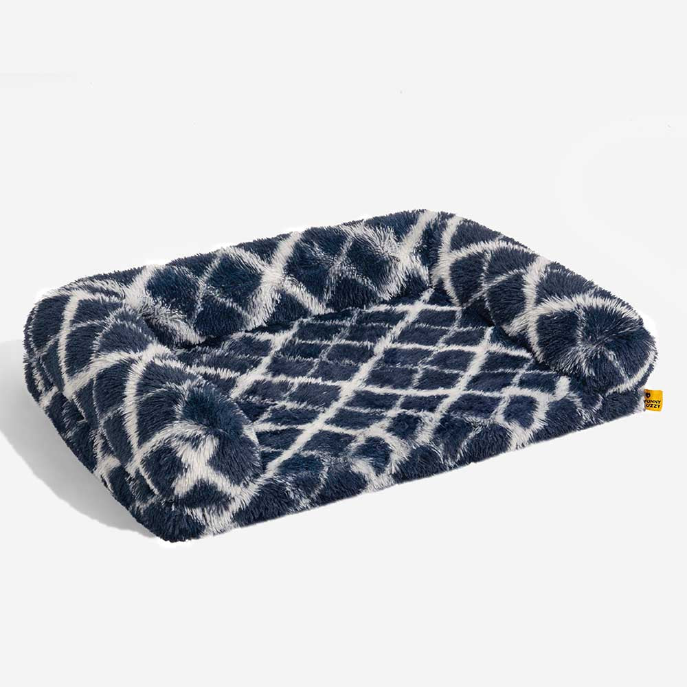 Sofá cama ortopédico para gatos con diseño de cuadros clásico - Comodidad acogedora