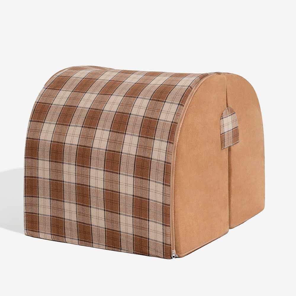 Cama ortopédica para perros con diseño clásico de cuadros escoceses - Warm Retreat