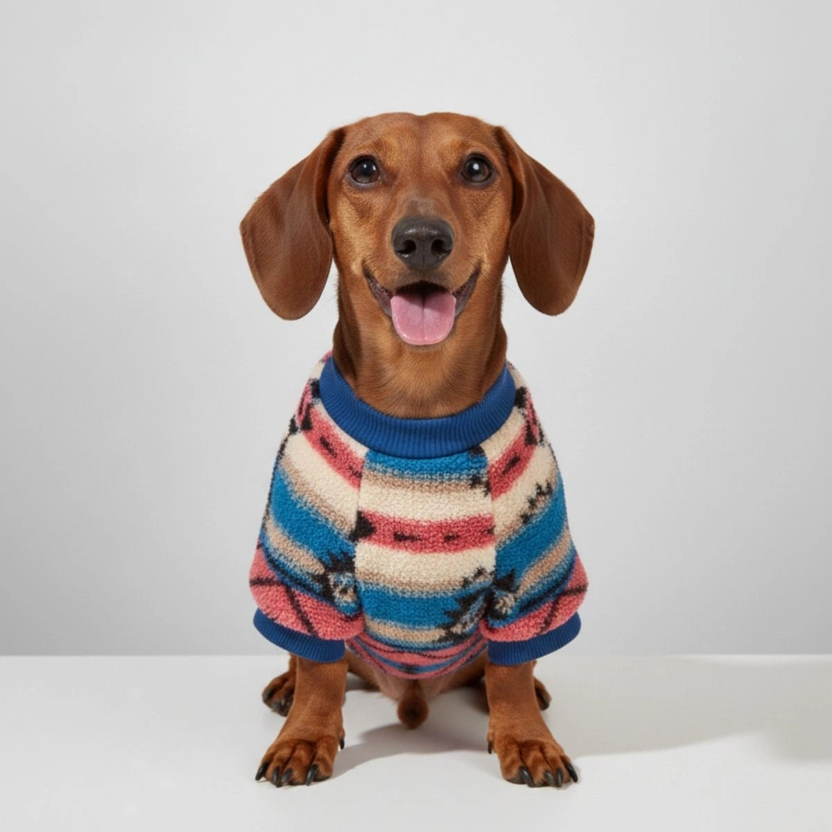 <tc>Color</tc>Suéter de rayas para perro: ropa de invierno acogedora y moderna