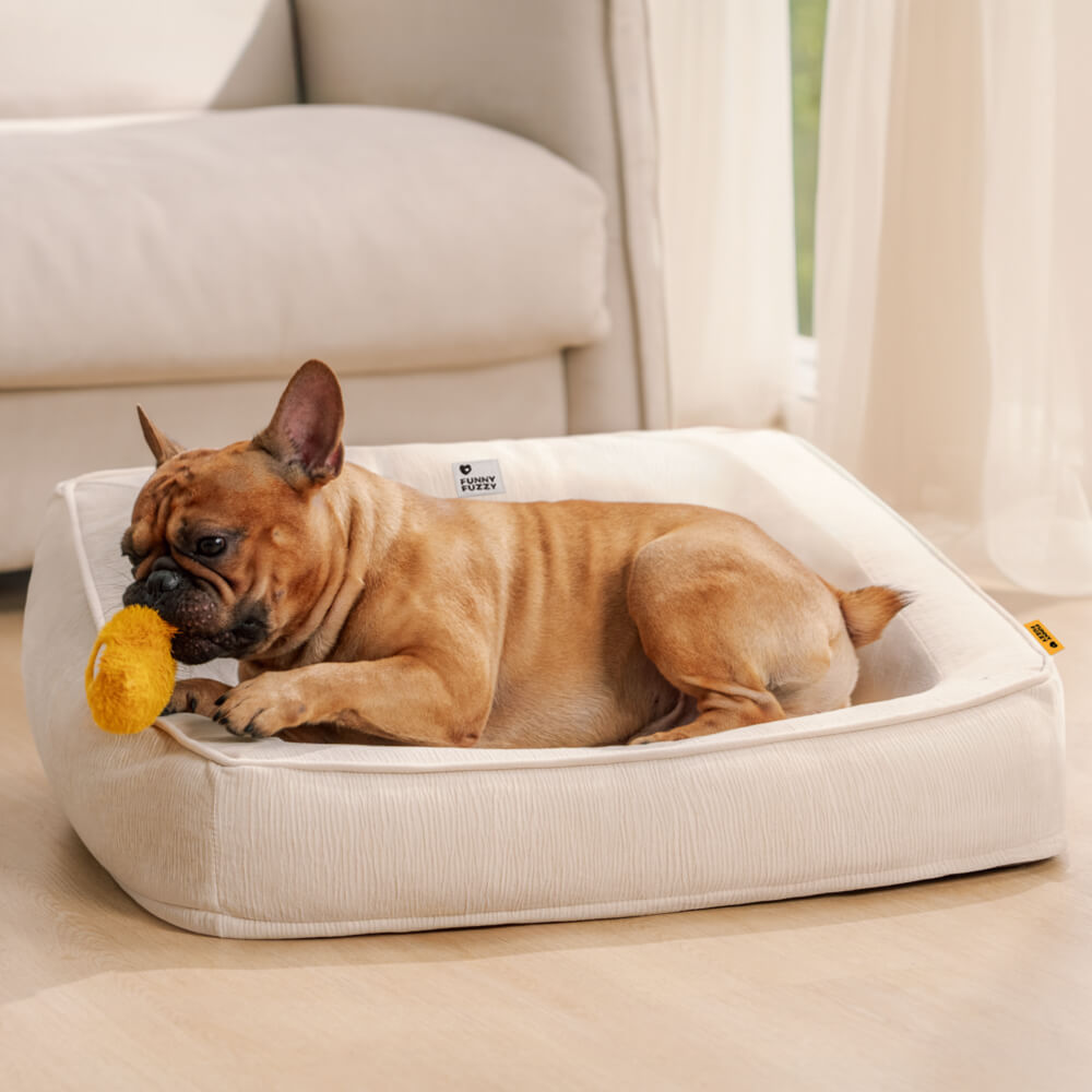 Sofá-cama ortopédico confortável para cães à prova d'água e à prova de manchas com travesseiro