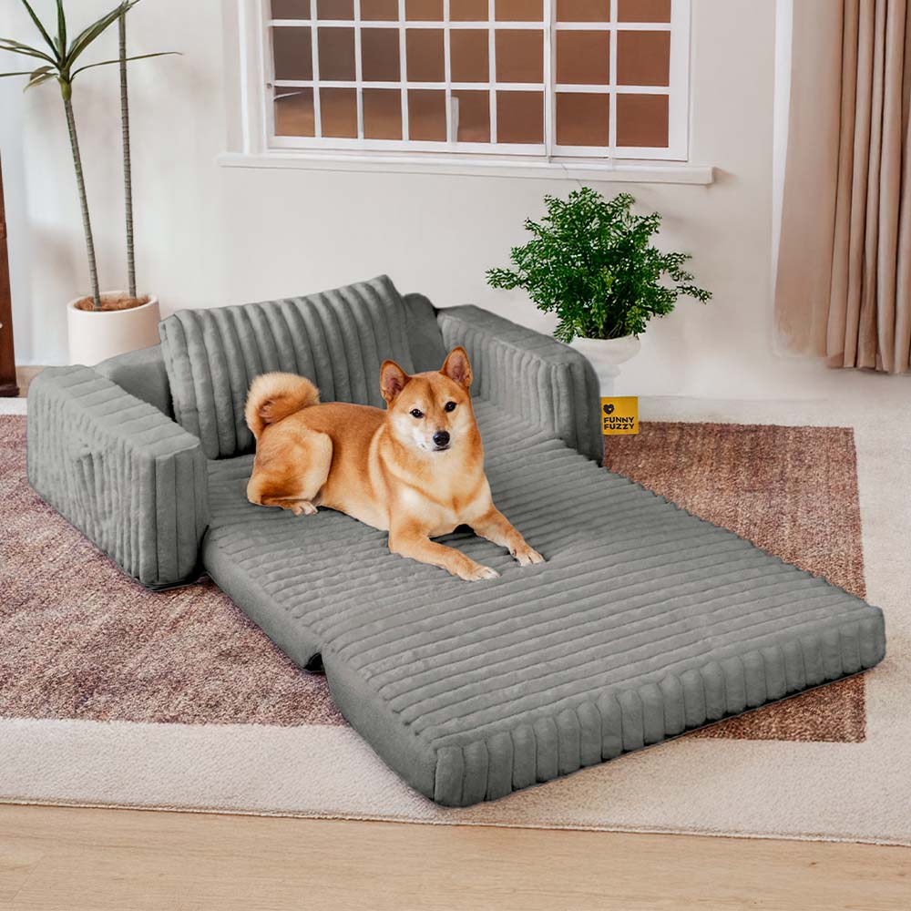 Cama ortopédica para humanos y perros con relleno cremoso y esponjoso: comodidad expandible