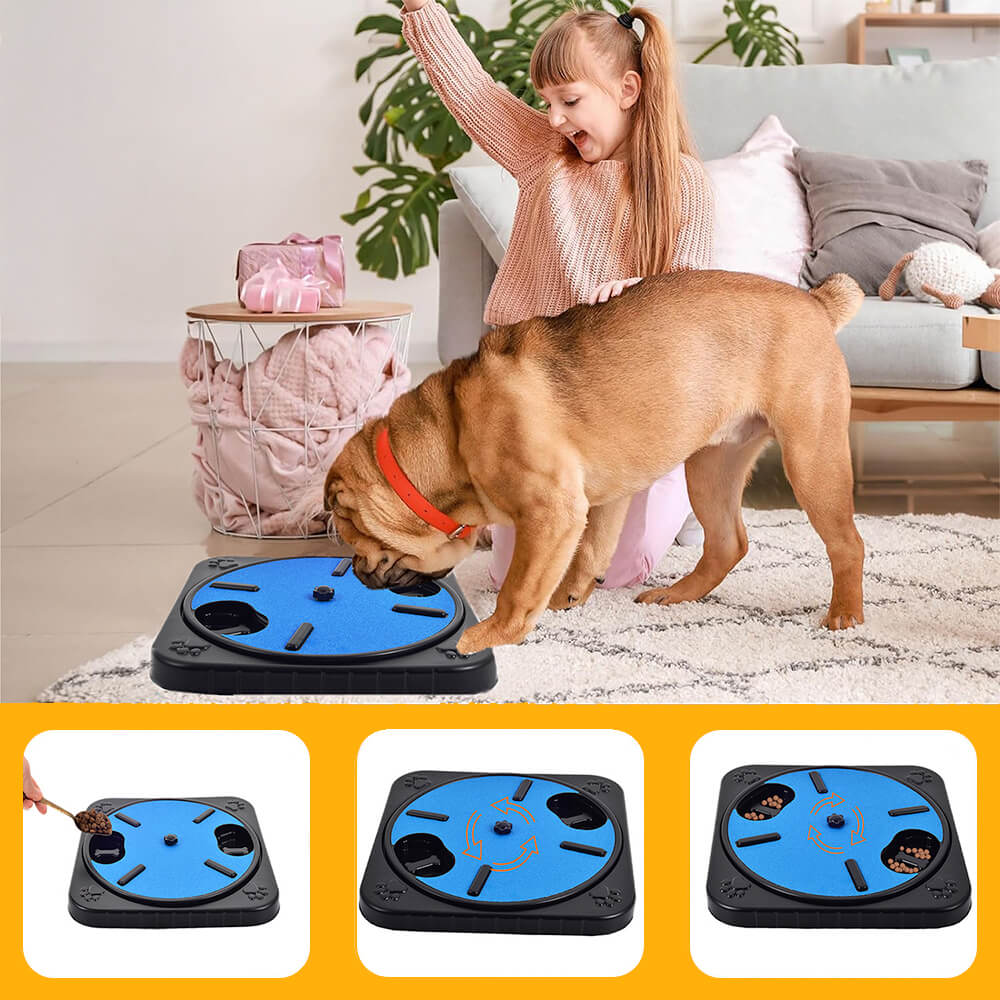 Juguete interactivo para perros, rompecabezas de golosinas 2 en 1 y limatín de uñas