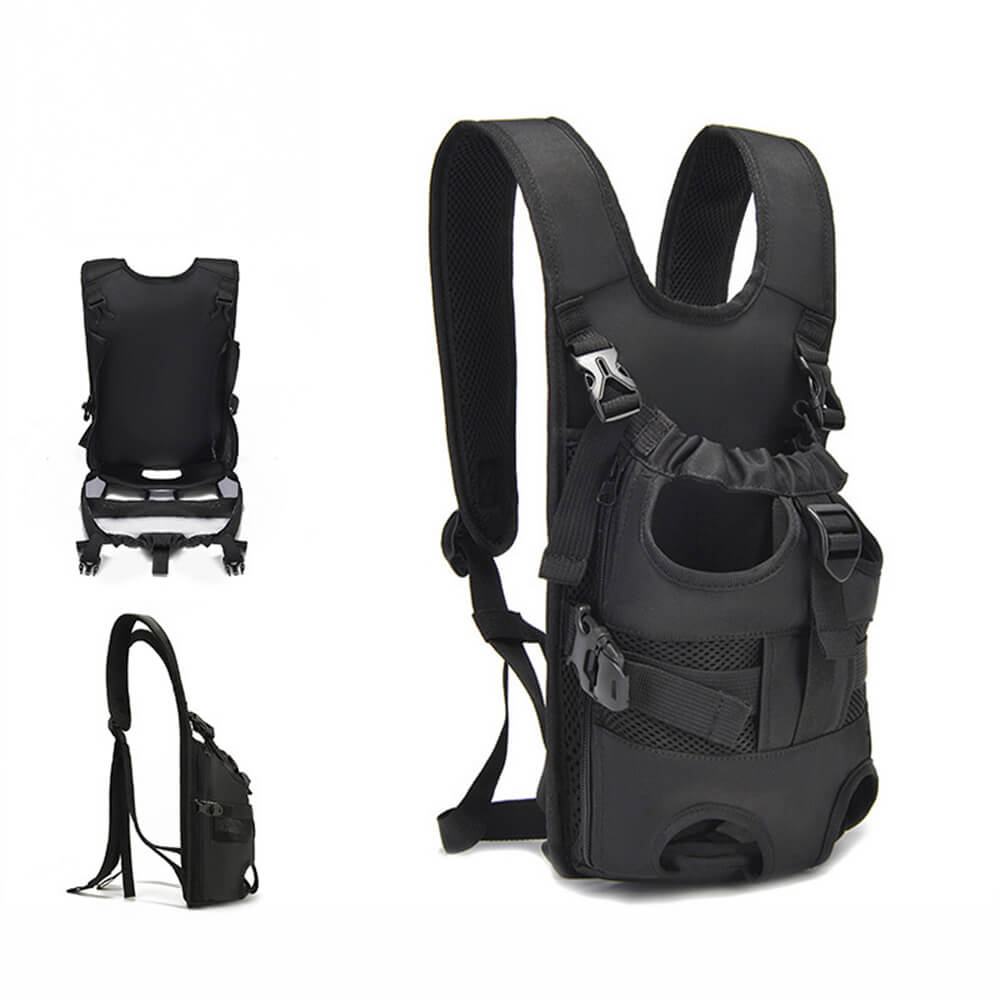 Mochila para perros portátil, ajustable y transpirable con asa frontal