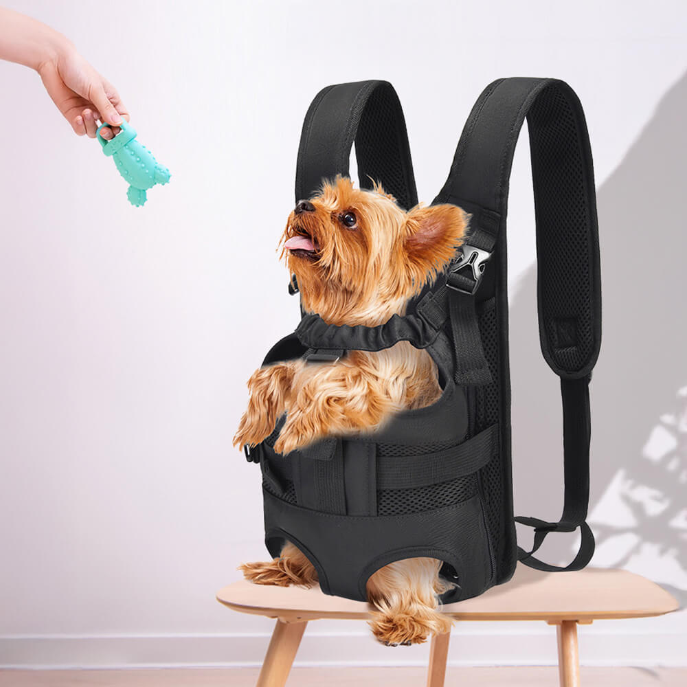 Mochila para perros portátil, ajustable y transpirable con asa frontal