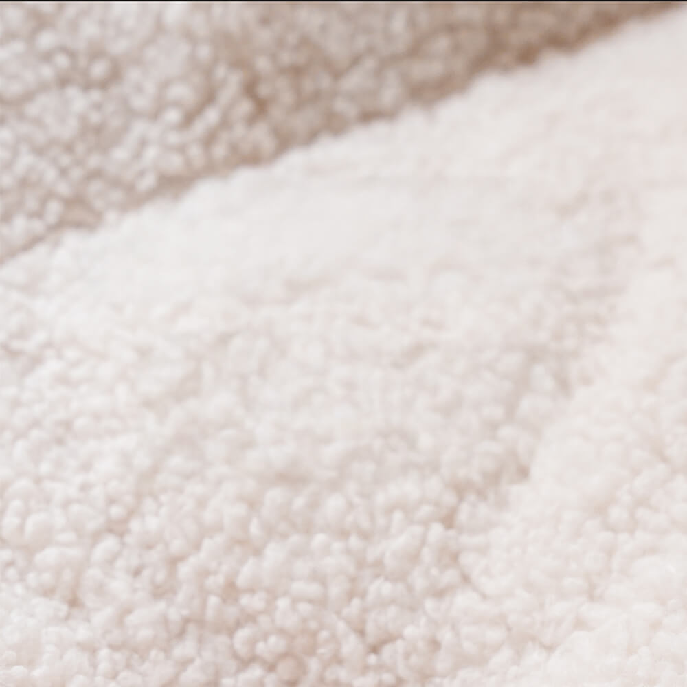 Cama impermeable para perros y gatos con soporte curvo y tela Teddy