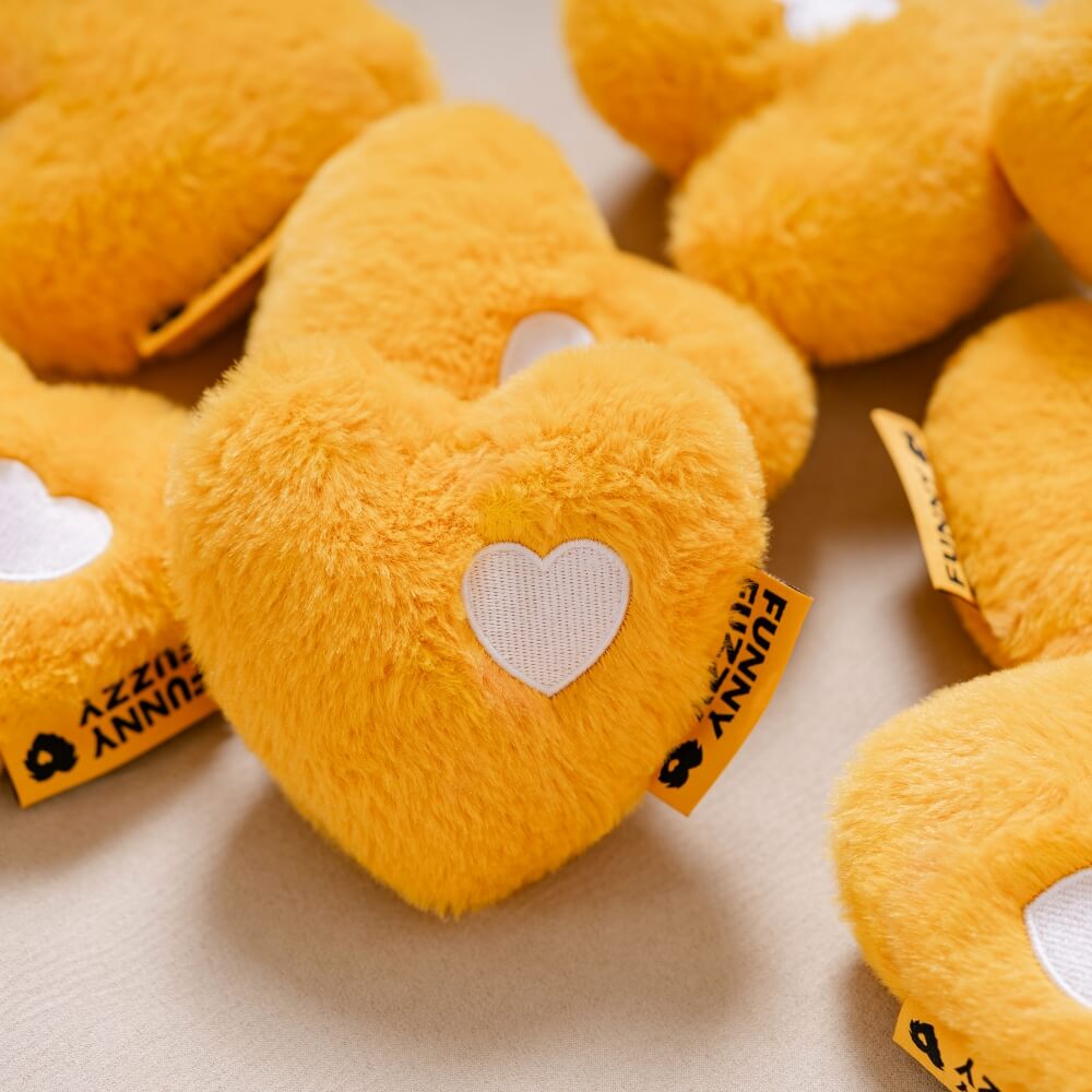 Juguete para perros chillido de corazón de corazón fundofuzzy