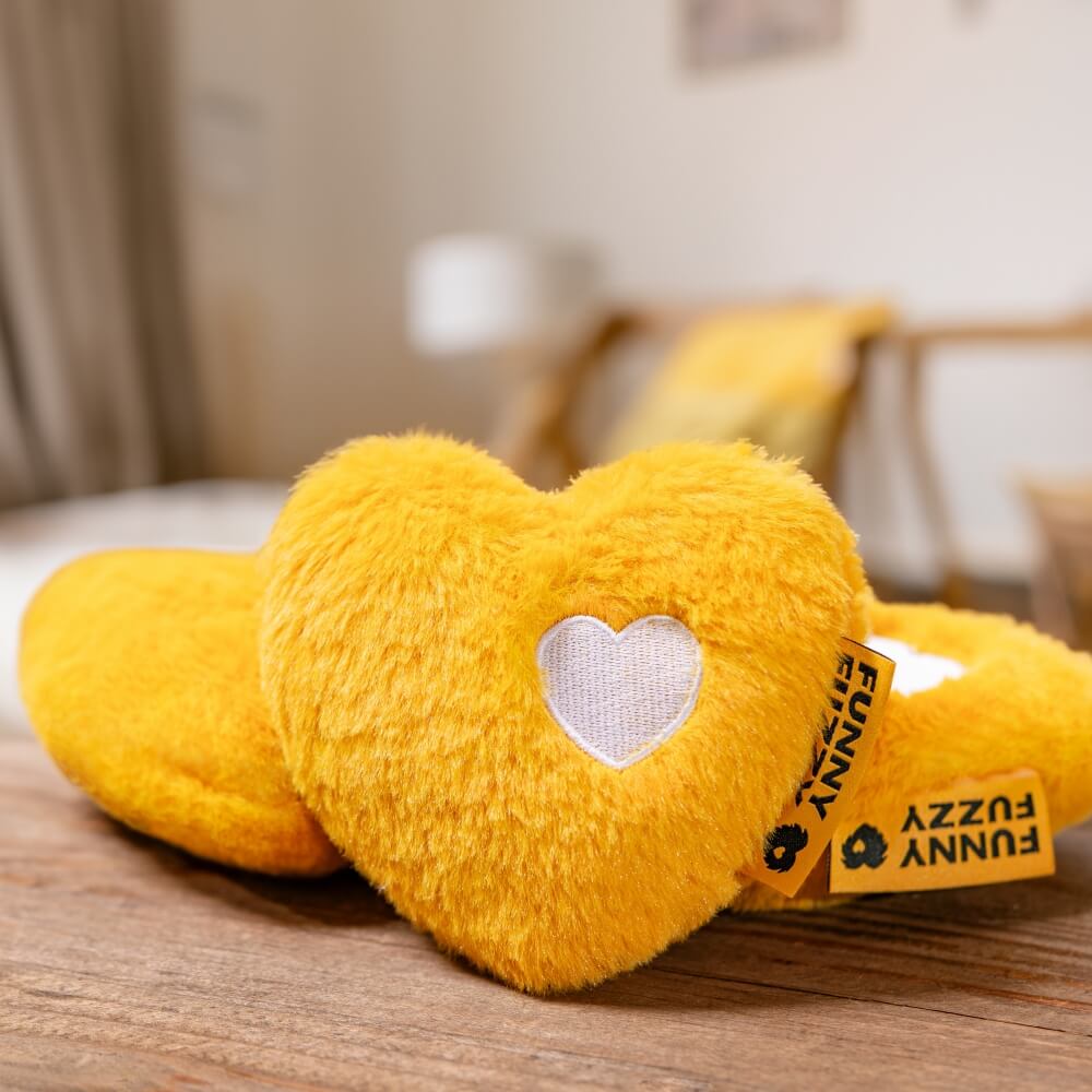 Juguete para perros chillido de corazón de corazón fundofuzzy