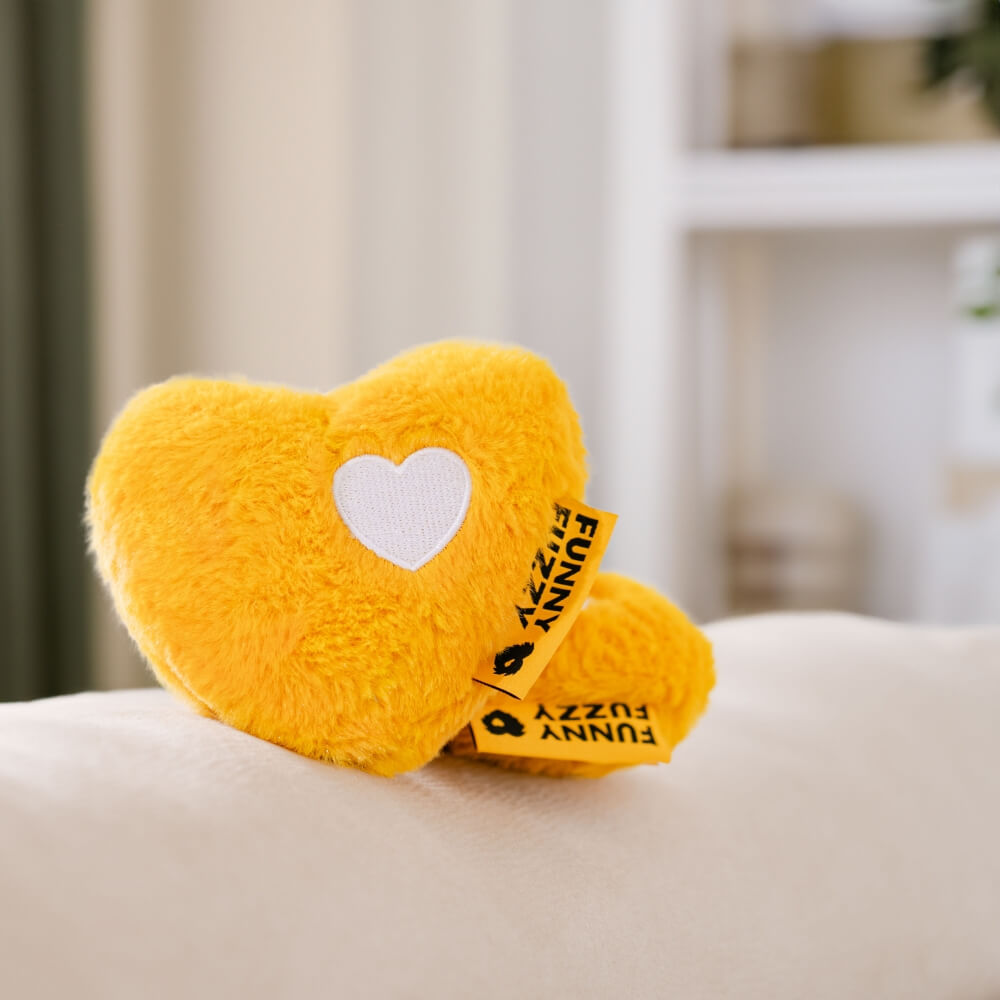 Juguete para perros chillido de corazón de corazón fundofuzzy