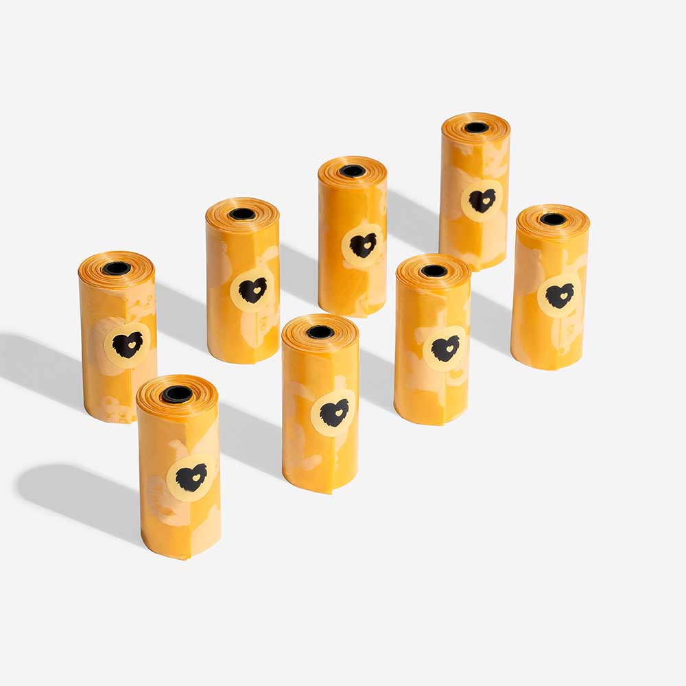 Bolsas de caca recicladas duraderas perfumadas de limón - fresco