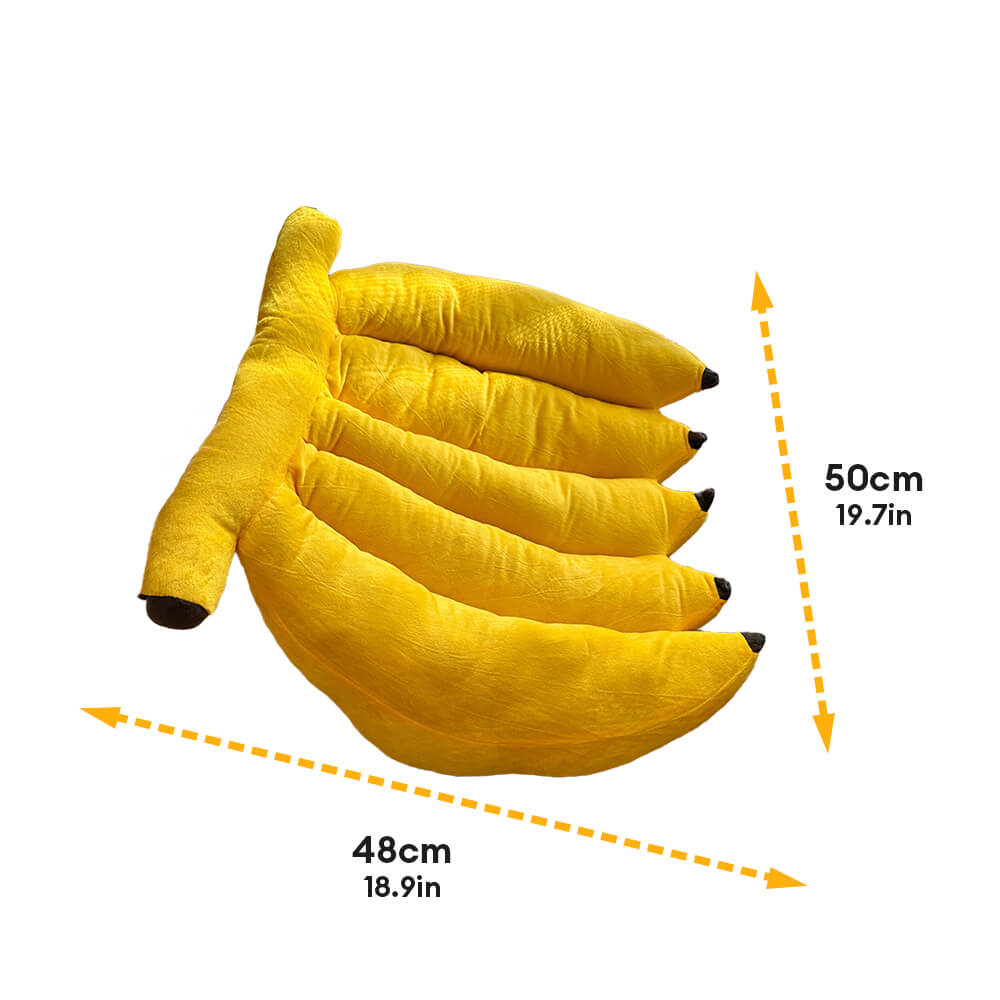 Cama para perros en forma de plátano, suave y adorable