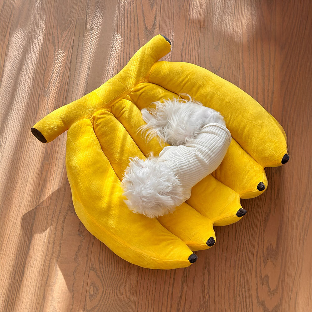 Cama para perros en forma de plátano, suave y adorable