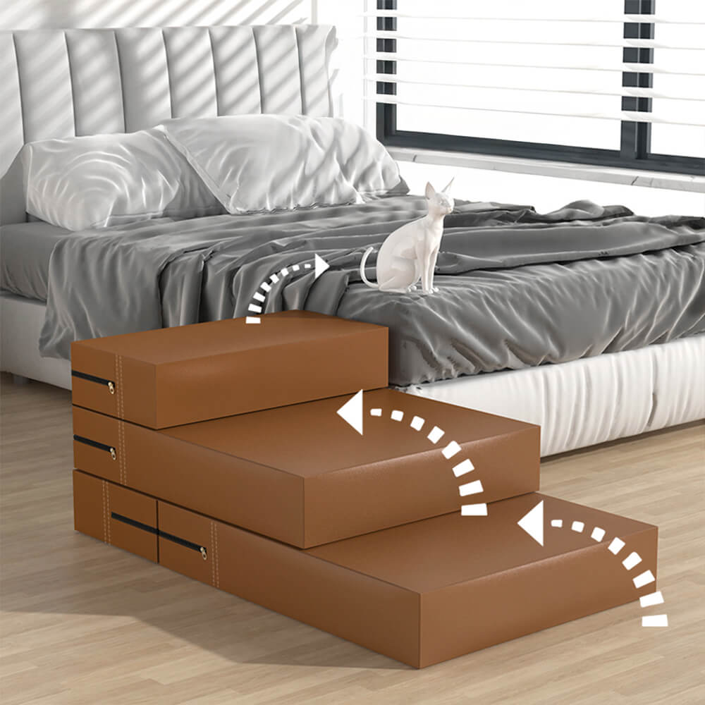 Escalera para mascotas modular de múltiples niveles de cuero PU impermeable y lavable