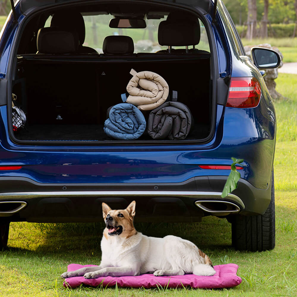 Estera de mascotas plegable y resistente al agua estilo utilitario para exteriores, para auto y camping