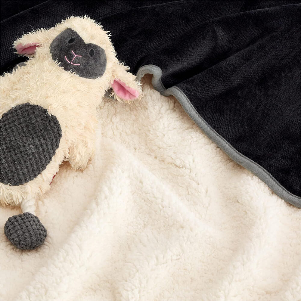 Manta de felpa reversible para mascotas, acogedora y protectora