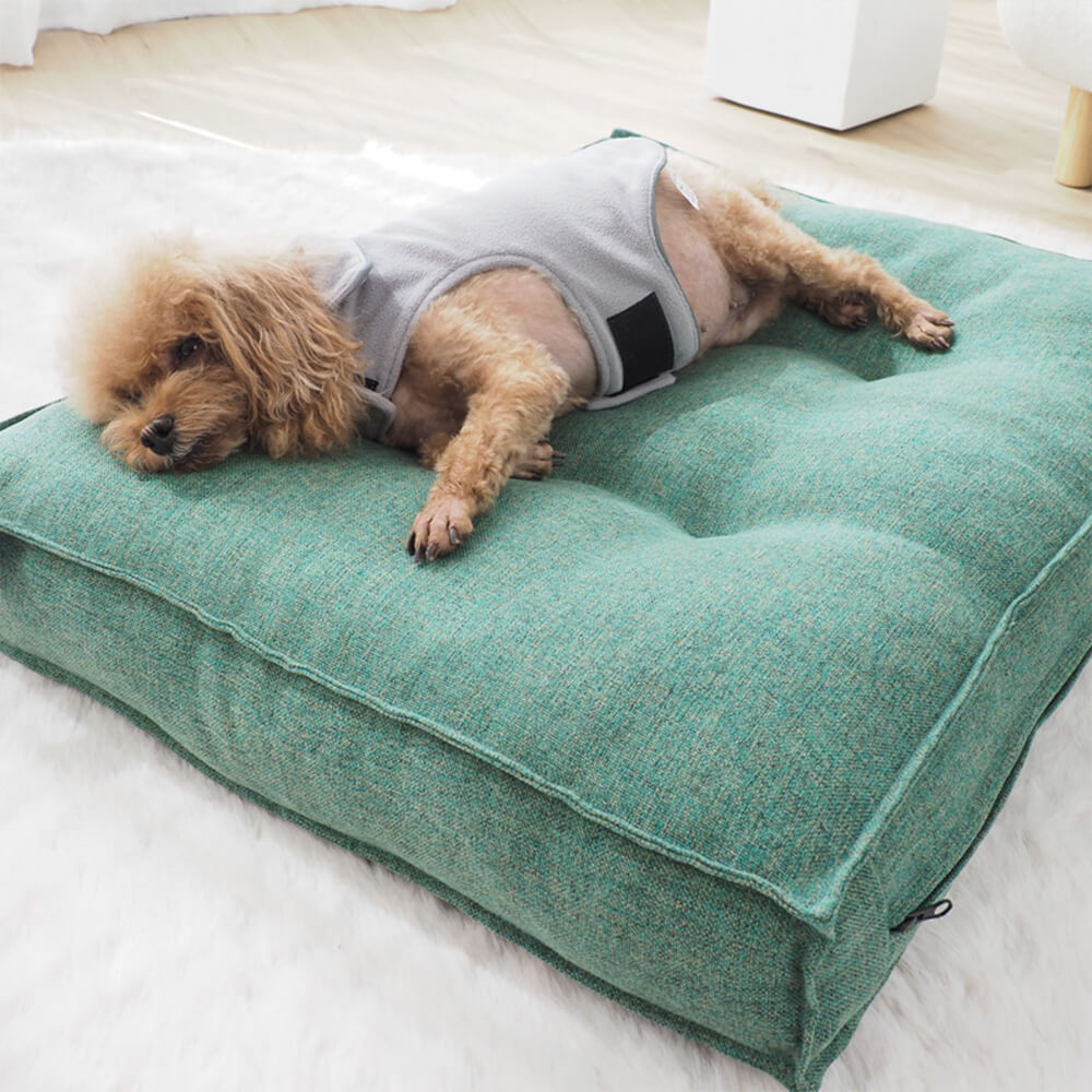 Cama para perros grande rectangular, impermeable, lavable y de gran resistencia