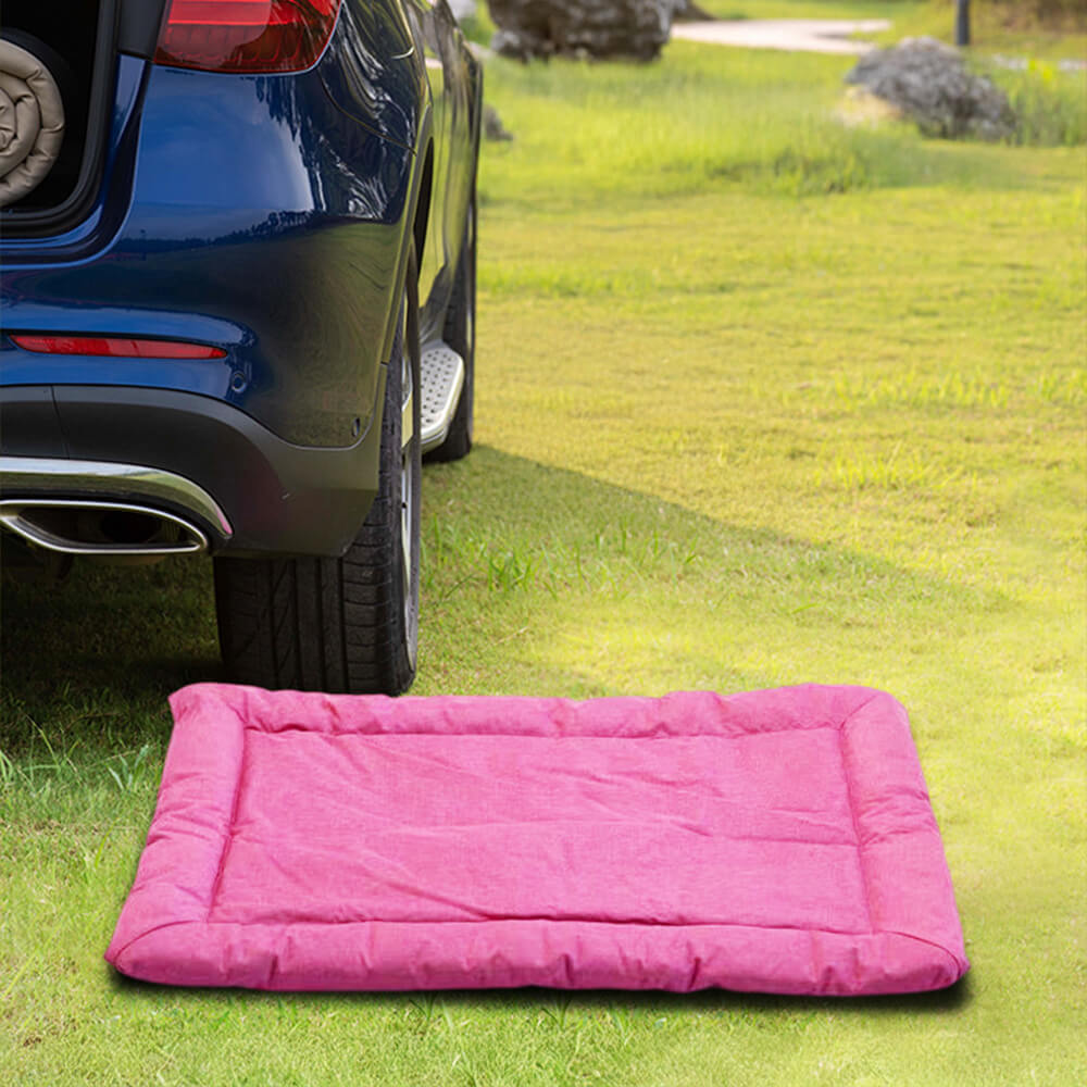 Estera de mascotas plegable y resistente al agua estilo utilitario para exteriores, para auto y camping