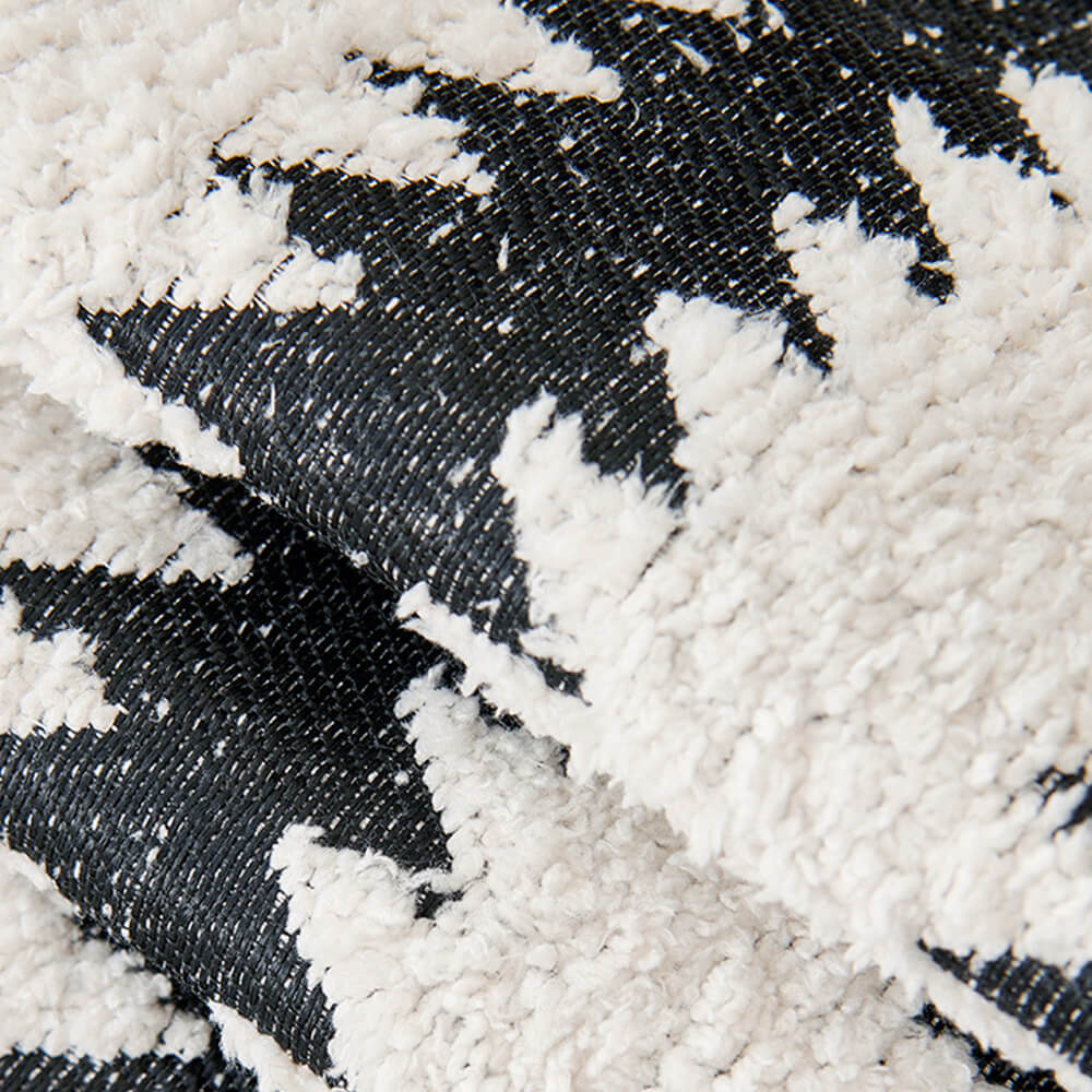 Funda de sofá de chenille con flecos en zigzag y rayas modernas tipo chevron