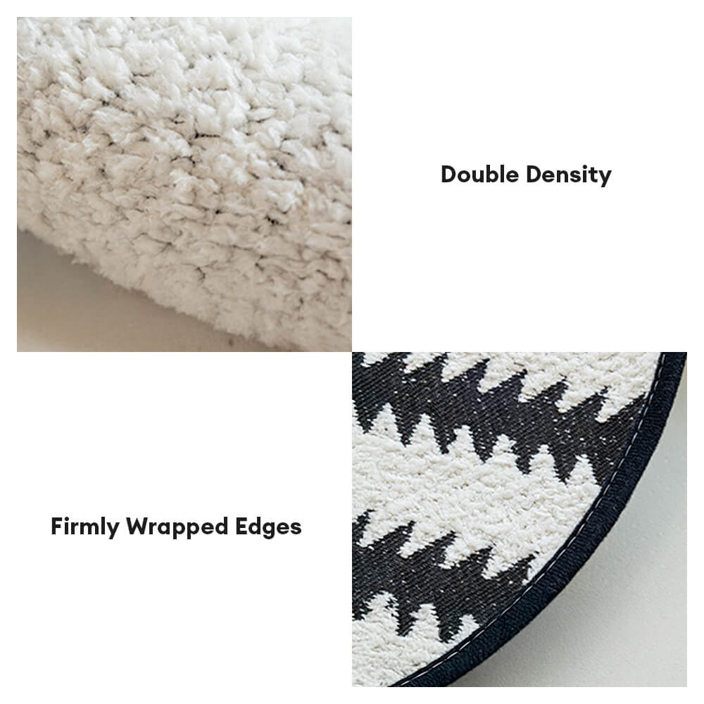 Cubierta moderna del sofá chenille de chenille chevron con bordes ondulados