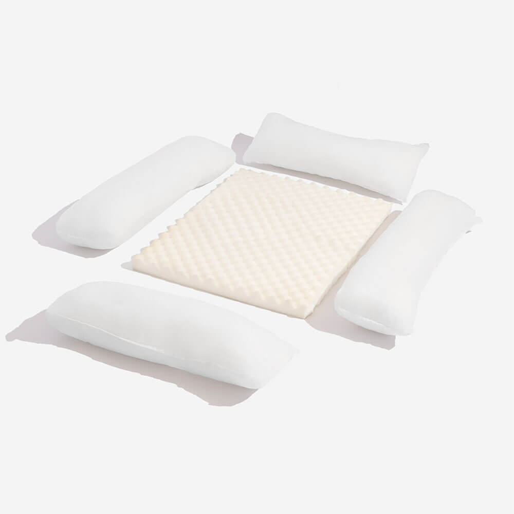 Cama de perro ortopédica floral cama calmante de mascotas con almohada