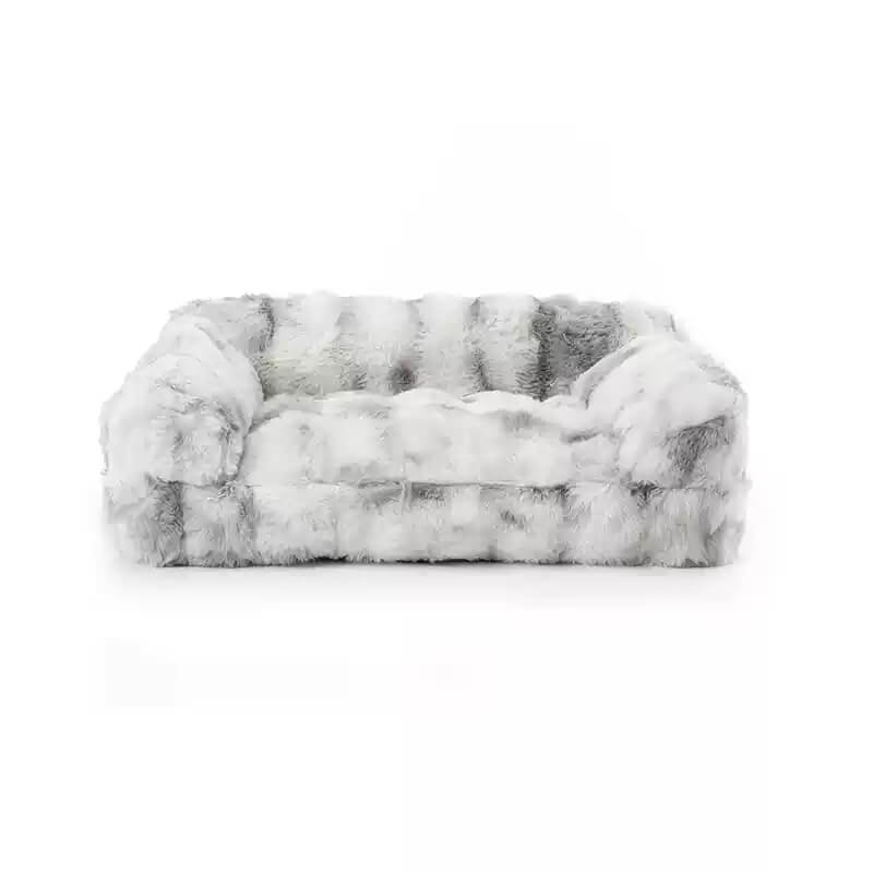 Fluffy Plush espesada acogedora cama calmante de mascotas para perro sofá cama de gato