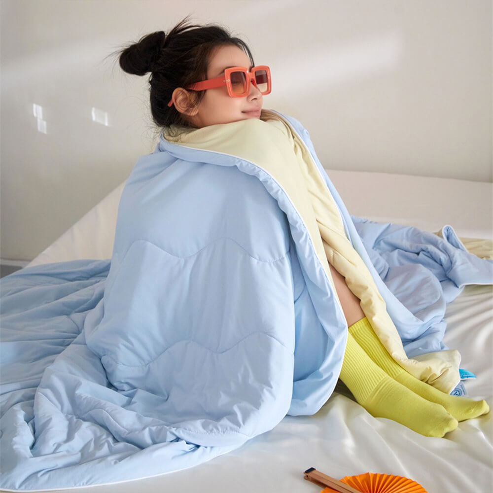 Manta de enfriamiento de verano liviano patrón ondulado
