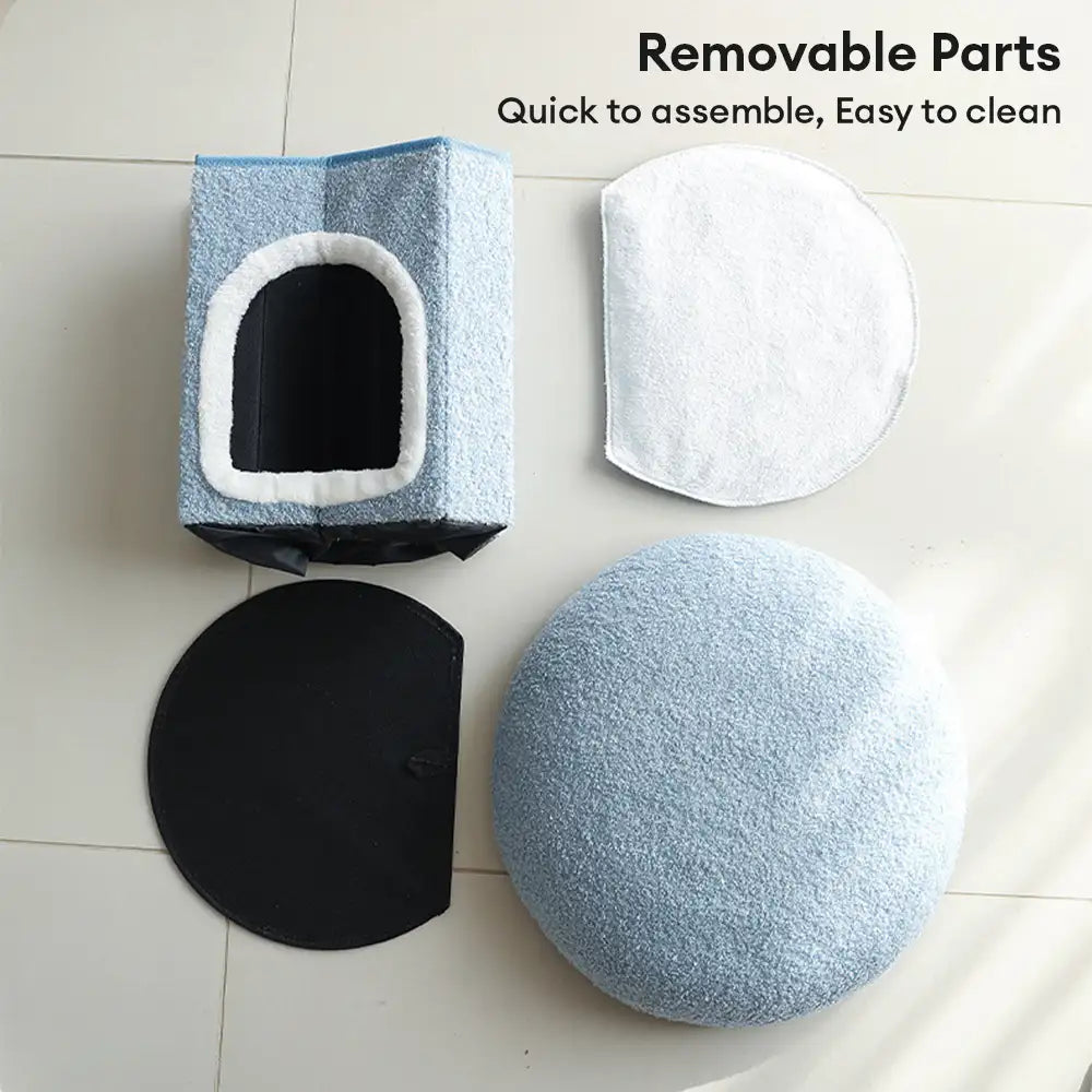 Casa para mascotas tipo otomano portátil, cueva para gatos plegable