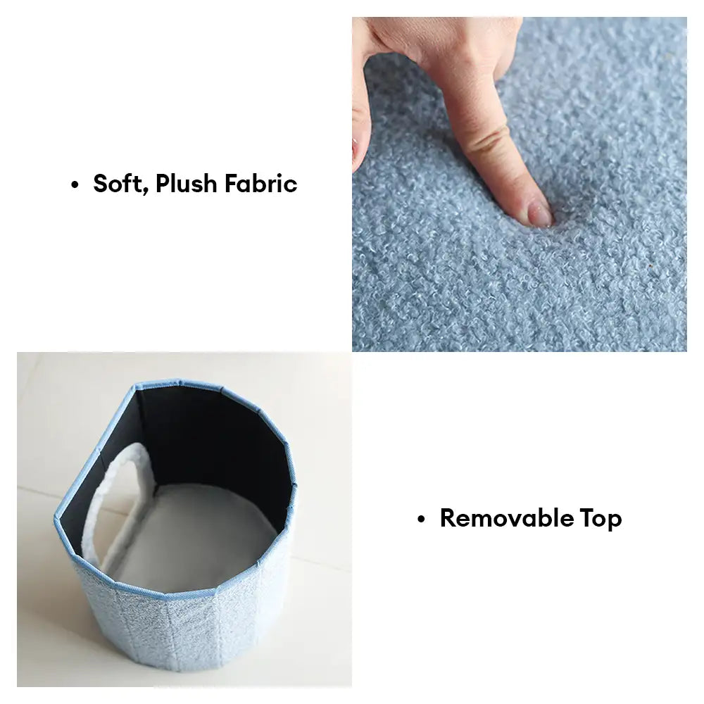 Casa para mascotas tipo otomano portátil, cueva para gatos plegable