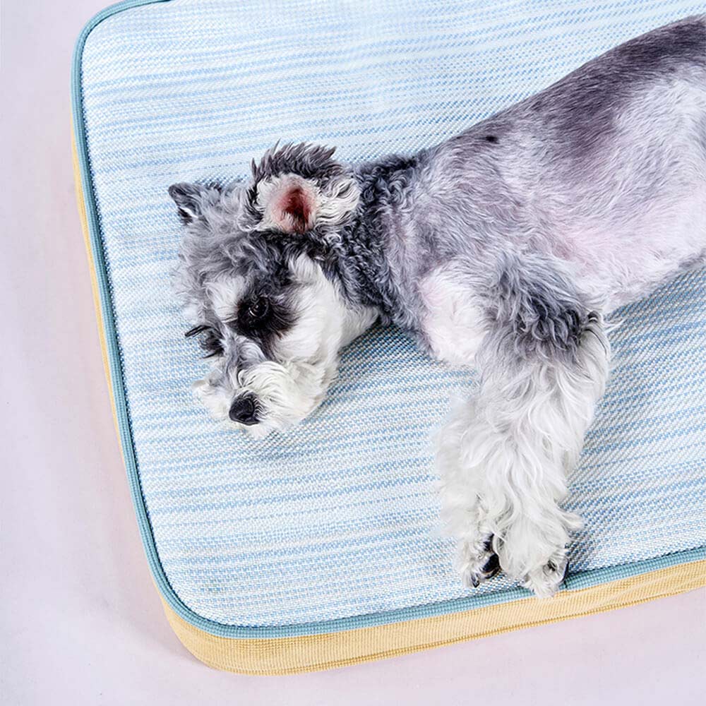 Cama ortopédica para perros transpirable de temporada con forro impermeable y almohada