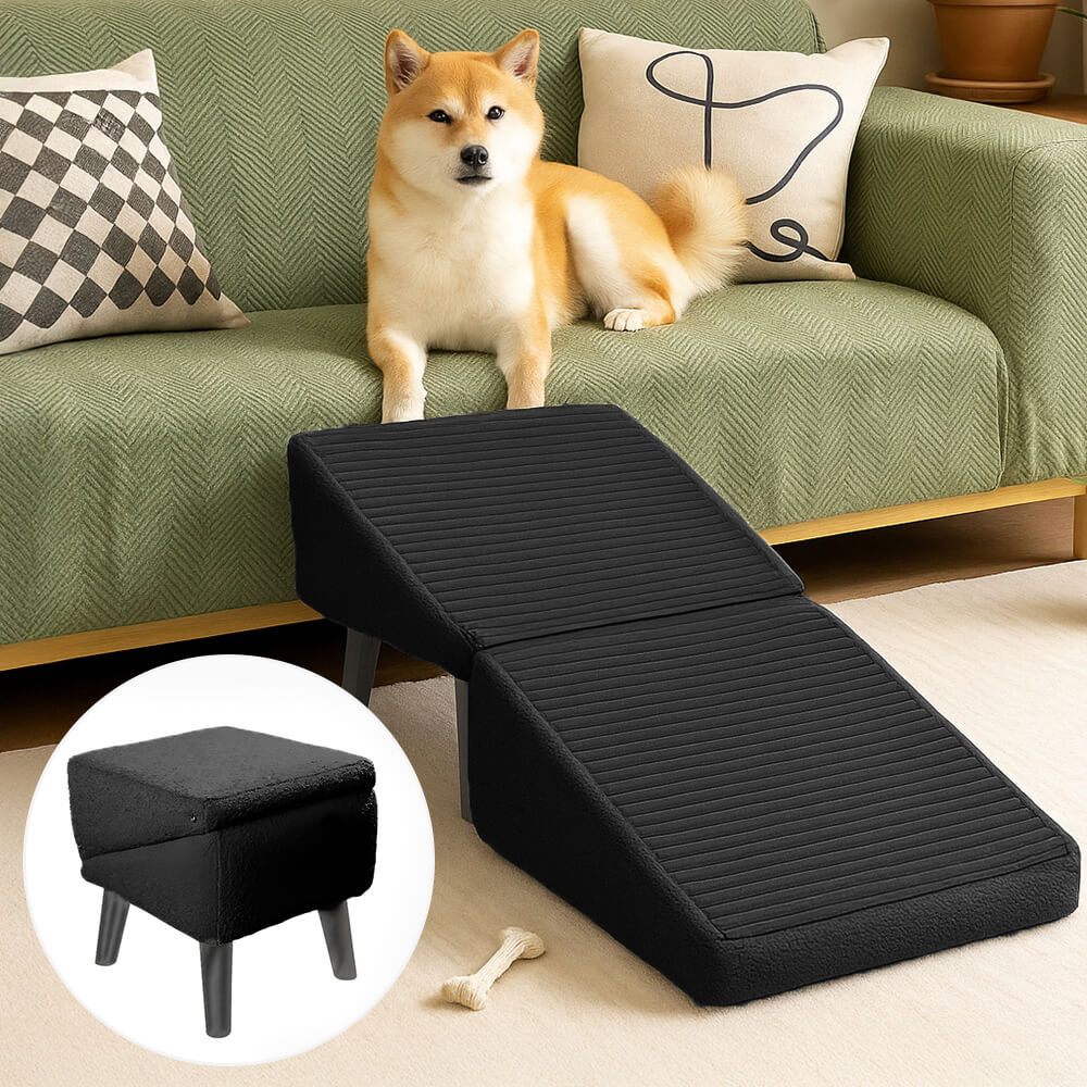 Escalera para perros en forma de rampa de madera convertible 2 en 1