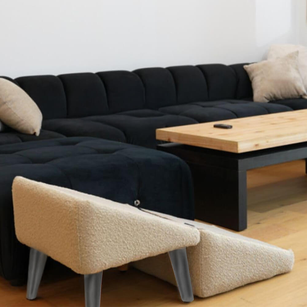 Escalera para perros en forma de rampa de madera convertible 2 en 1