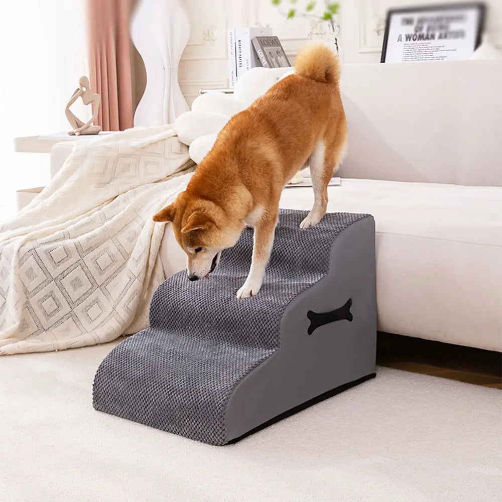 Escaleras para perros suaves y lavables, ajustables y antideslizantes, con rampa suave