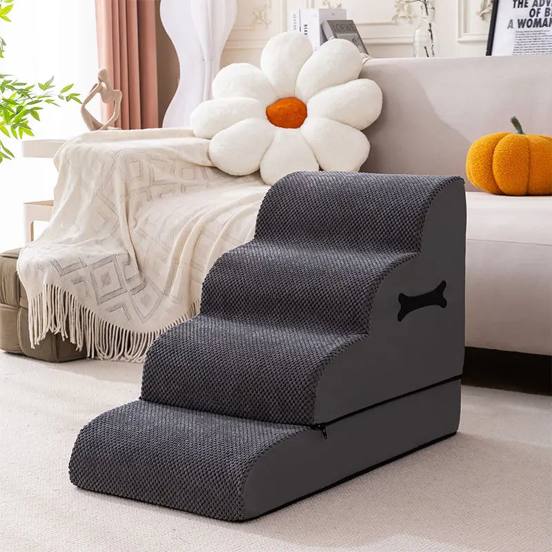 Escaleras para perros suaves y lavables, ajustables y antideslizantes, con rampa suave