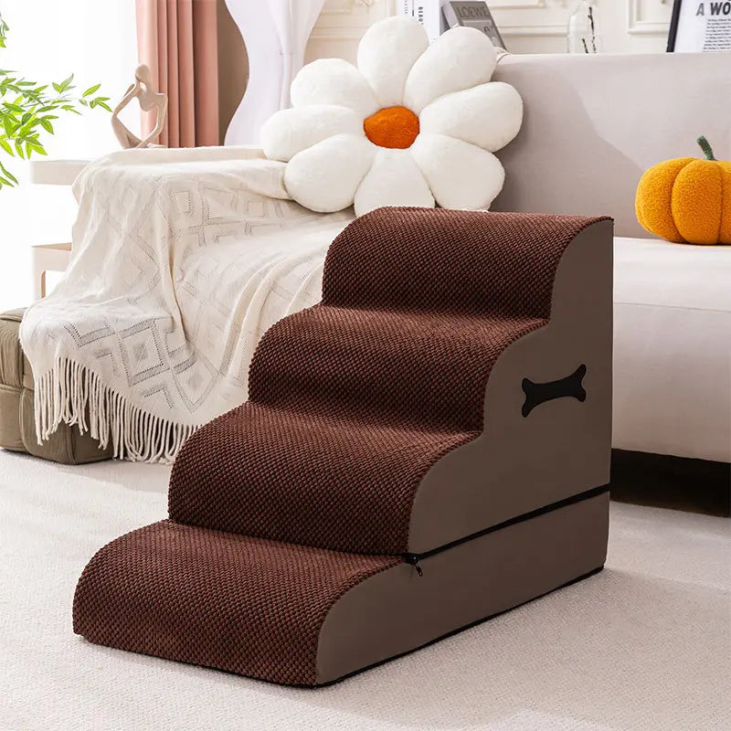 Escaleras para perros suaves y lavables, ajustables y antideslizantes, con rampa suave