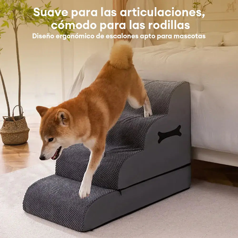 Escaleras para perros suaves y lavables, ajustables y antideslizantes, con rampa suave