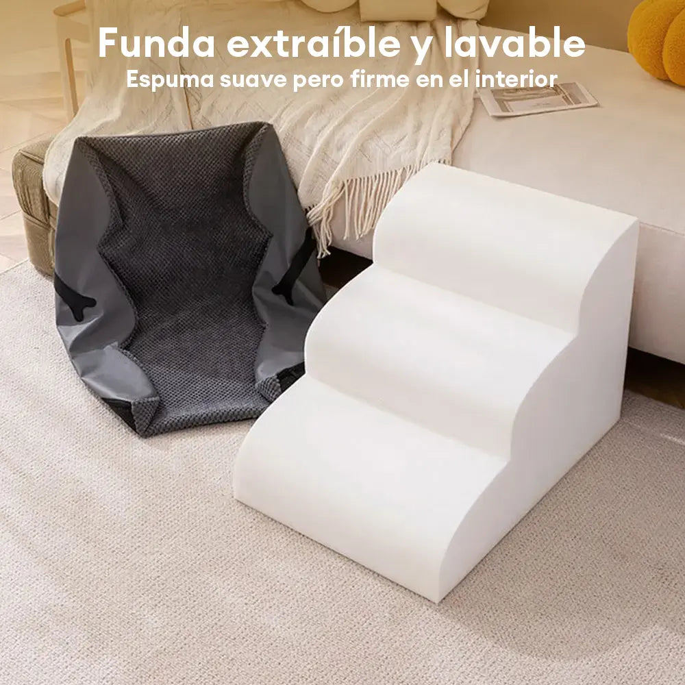 Escaleras para perros suaves y lavables, ajustables y antideslizantes, con rampa suave