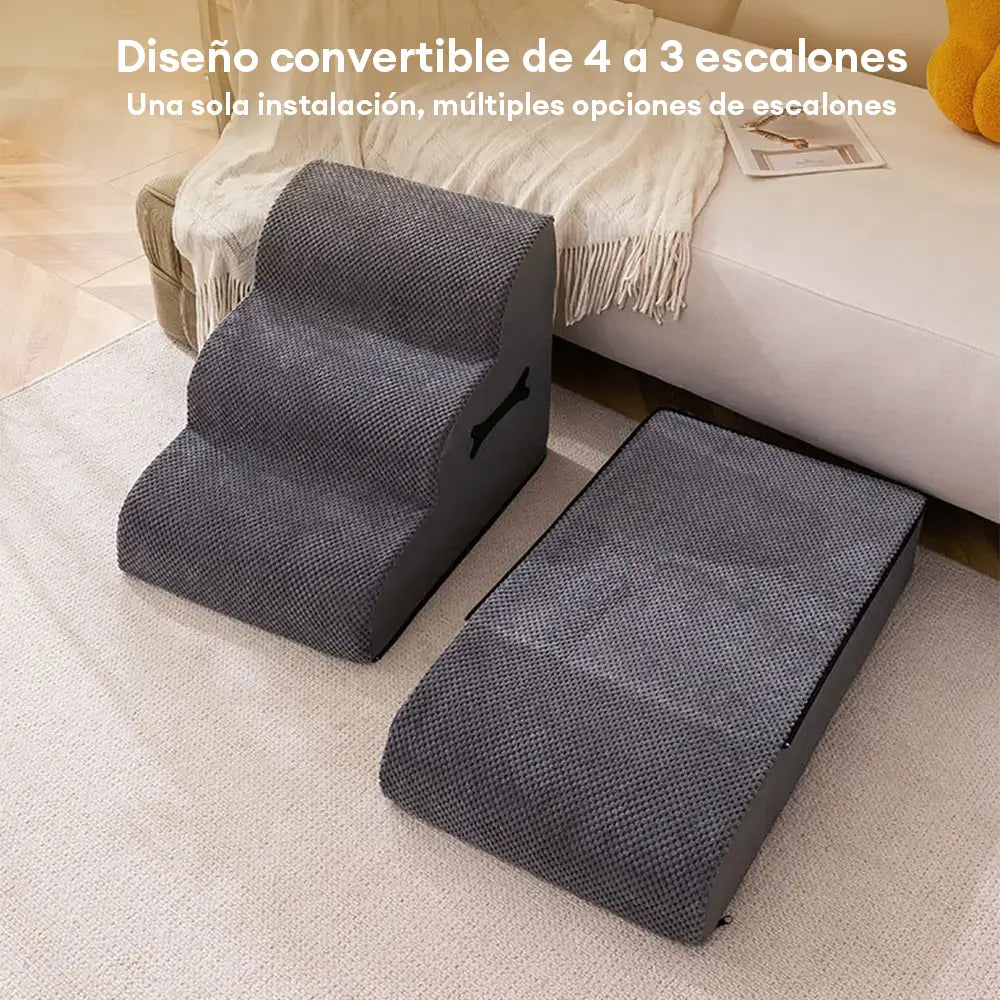 Escaleras para perros suaves y lavables, ajustables y antideslizantes, con rampa suave