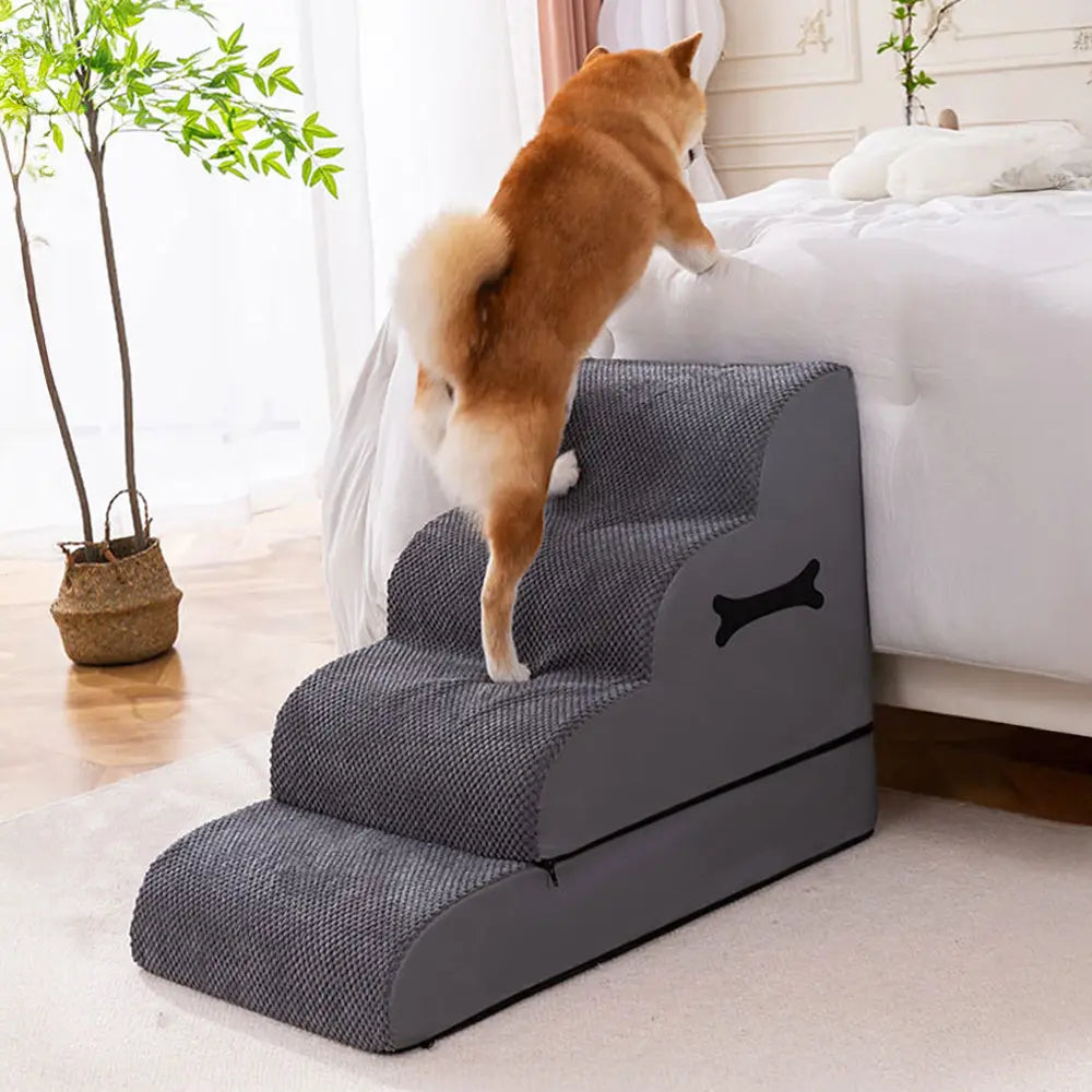 Escaleras para perros suaves y lavables, ajustables y antideslizantes, con rampa suave