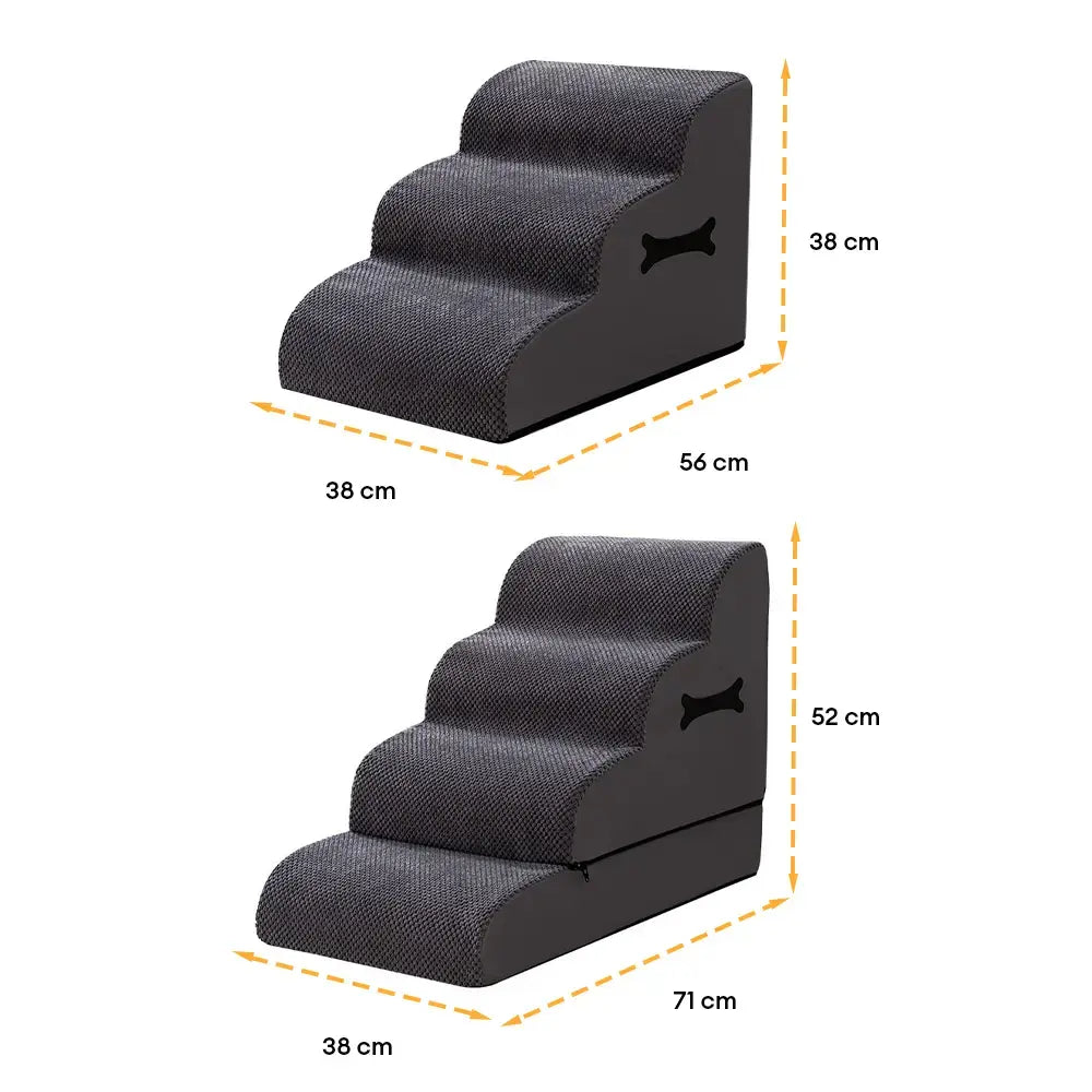 Escaleras para perros suaves y lavables, ajustables y antideslizantes, con rampa suave